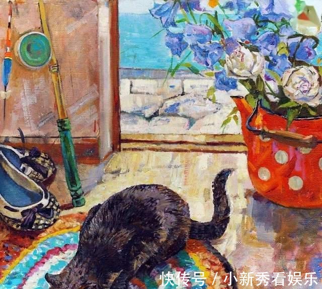 女画家@俄罗斯女画家油画作品，色彩绚丽