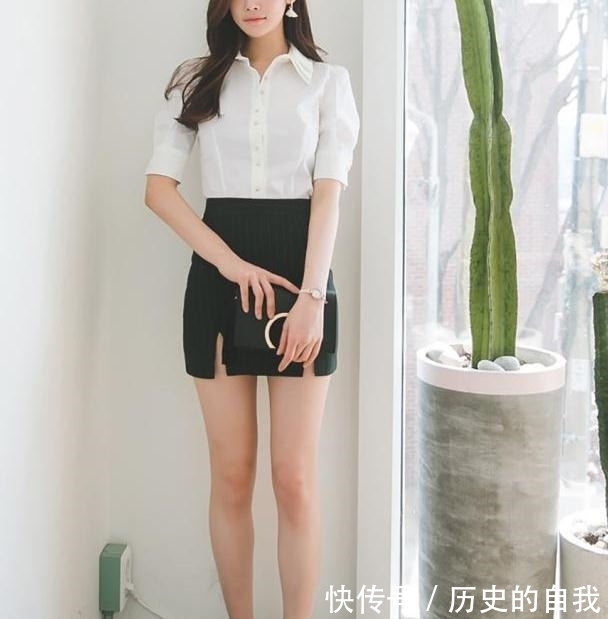 一条标准的黑色半身裙,给你美轮美奂的职场丽人范