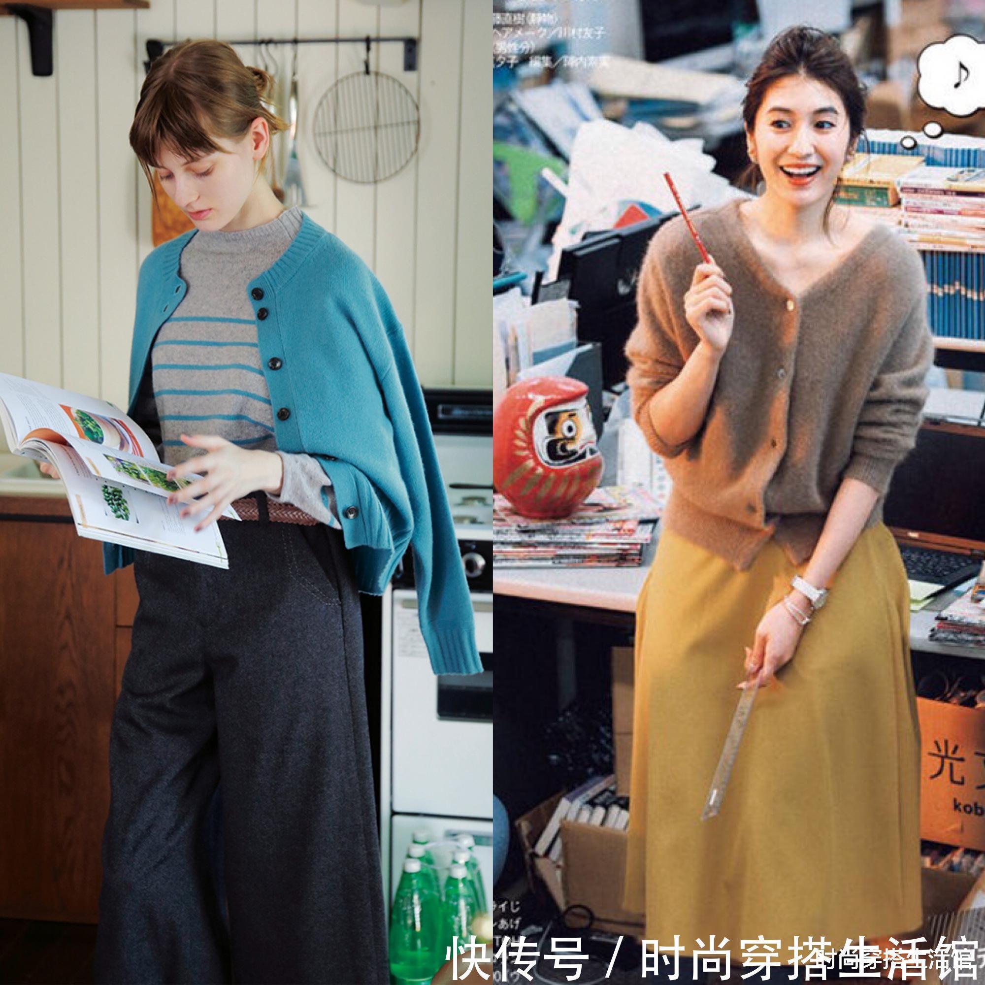 单品 初秋是时候穿针织开衫了，掌握这几个搭配技巧，时髦保暖又百搭