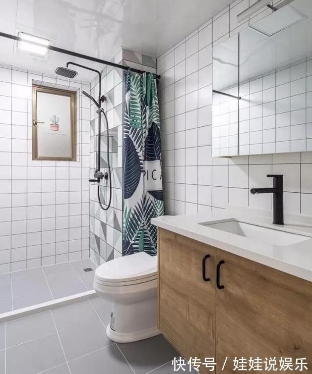 卫生间|95平米小三房,简约北欧风格,入住久了,越住越舒服