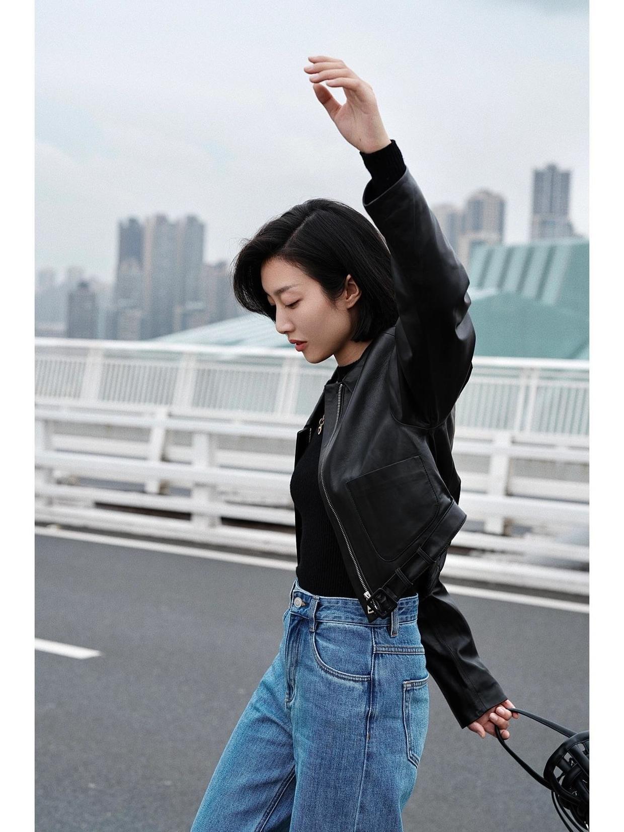 百搭 冬天怎么穿帅气又有格调?试试这些洒脱的皮衣吧,气场全开又百搭