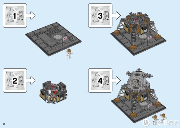 月球|LEGO/乐高 NASA 阿波罗11号月球着陆器：这是我个人的一小步，却是人类迈出的一大步