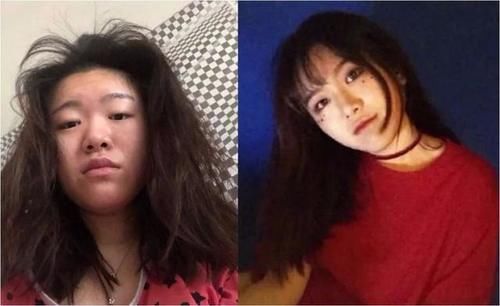 女大学生化妆前VS化妆后，效果堪比整容，男朋友看不出是同一人