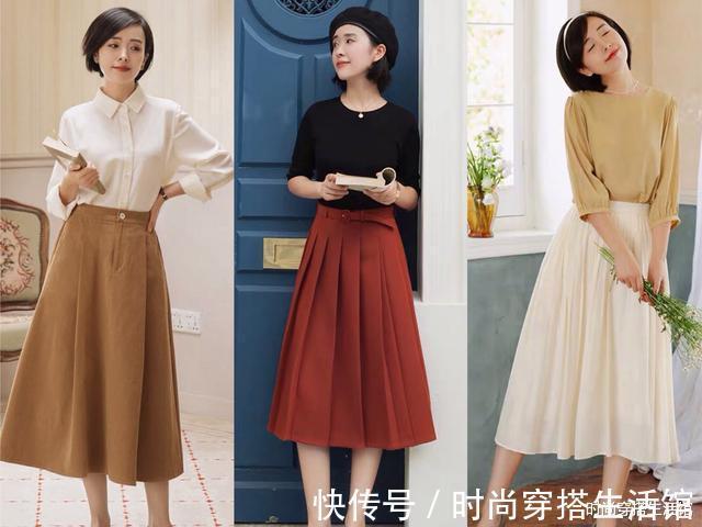 t恤|炎热夏季，不妨试试这几组“T恤+裤裙”，轻松穿出好气质