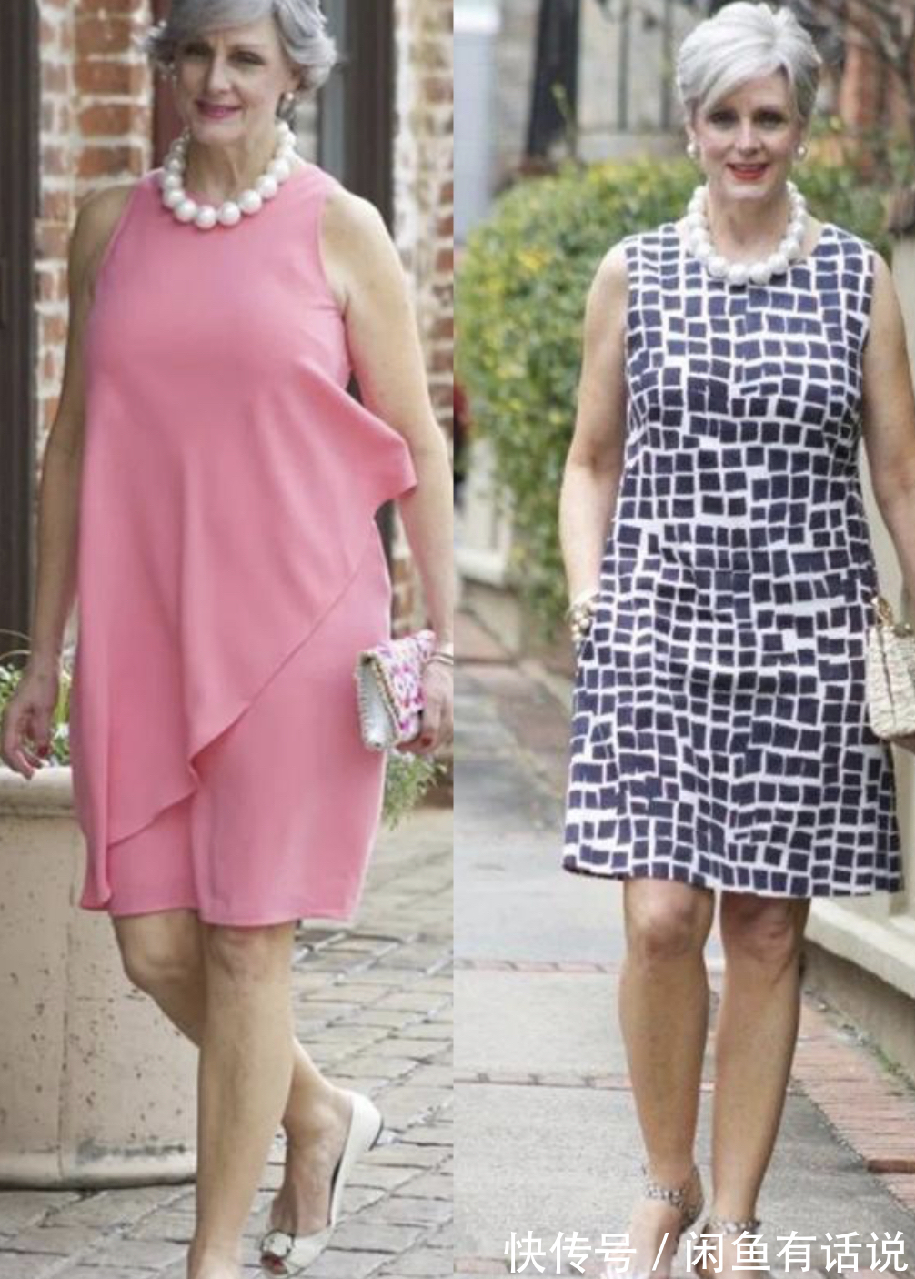 奶奶|年纪大还长得胖!63岁胖奶奶却穿得时髦又有气质,满头白发也优雅