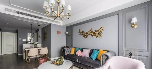 收纳|120平轻奢风三居,充满活力和温馨的婚房设计