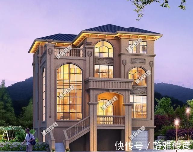 主卧室|带架空层设计的四层别墅，第一栋宽9米，造型照样大气