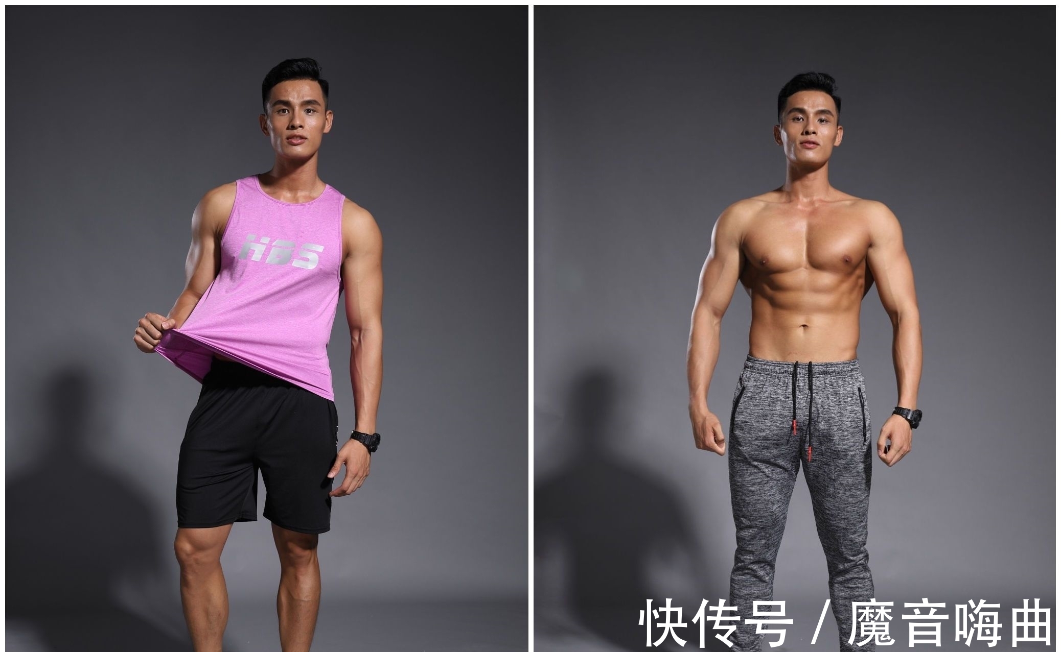 广州大学|爱健身的90后体育生精心雕琢结实的肌肉，如今还兼职做模特！