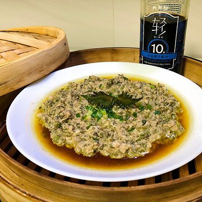 紫苏叶|紫苏蒸肉饼