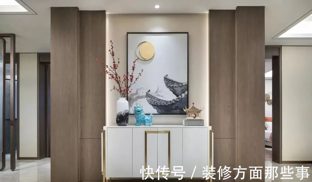 美学|150平新中式装修设计，一进玄关就被迷住了，清雅客餐厅，更是惊艳！