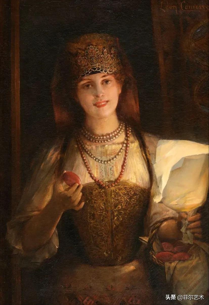 肖像@法国学院派著名画家科默尔,笔下的美丽女性犹如天使下凡