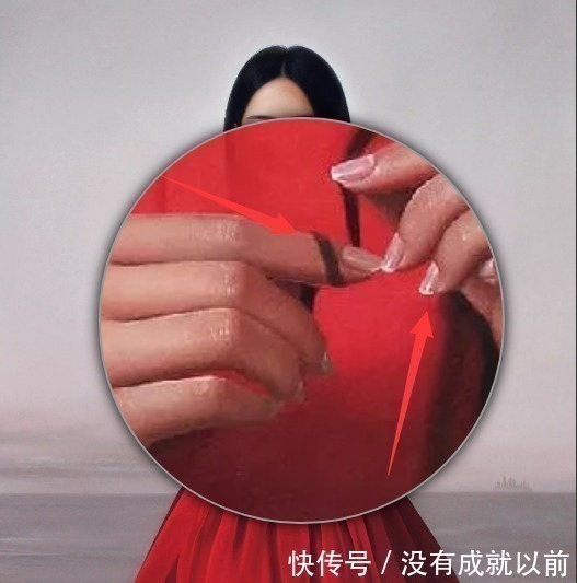 冷军&他画了一个长发美人,卖了207万,放大十倍后,网友:这不是画