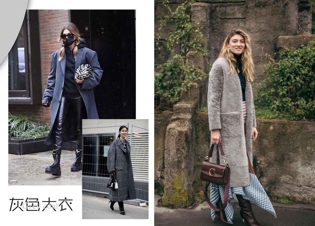 买大衣就要挑“经典色”！灰色大衣高级有气质，穿几年也不过时