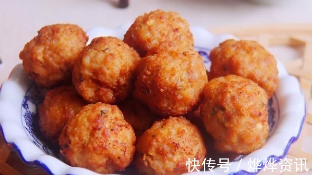 炸肉丸子,做好关键“2步”,丸子炸好酥脆美味,香味足无腥味