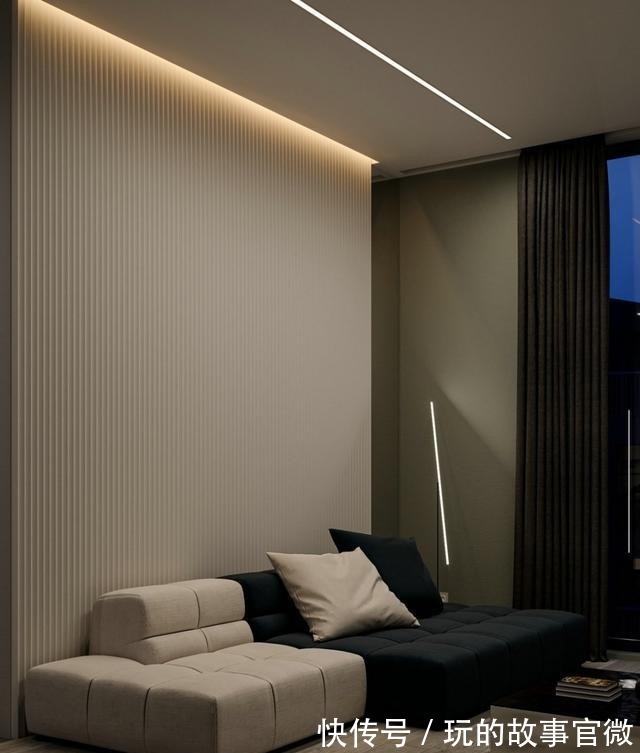 气度|极简一居,以波纹板做背景墙,有高度,也有气度!