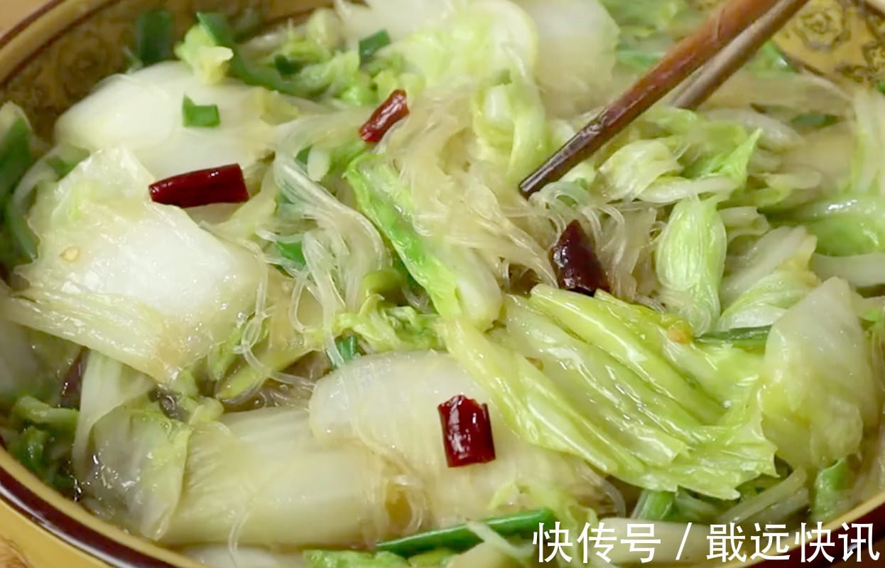 下饭|半颗白菜1把粉丝，简单一做，鲜香美味，白菜清脆，超级下饭