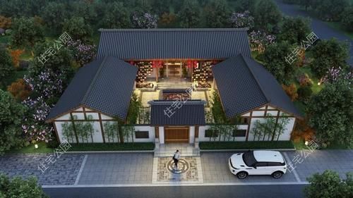 农村|农村建房还是有个院子好,10套农村平层小院,既能停车还能养鸡鸭