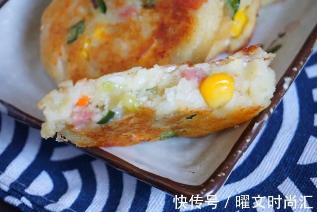 火腿丁|简单快手的营养早餐,10分钟就能搞定,外酥里嫩太好吃了