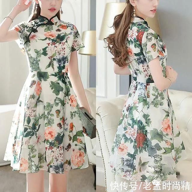 旗袍裙|夏季配上中国风复古旗袍裙，美疯了