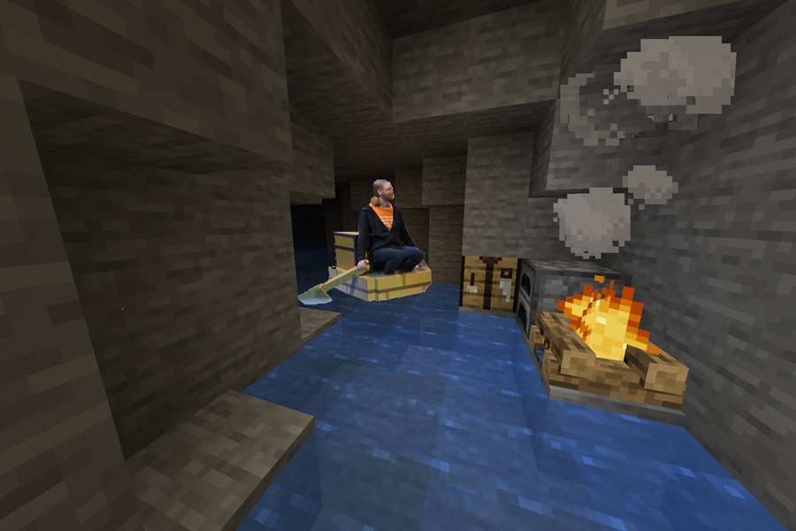 洞穴|我的世界：Jeb坐着箱船的图片火了，玩家纷纷P图，到处都是Jeb
