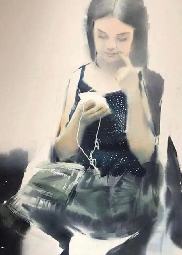 美术学院$城市人物水彩画│城市在她的笔下,充斥着温馨和随意