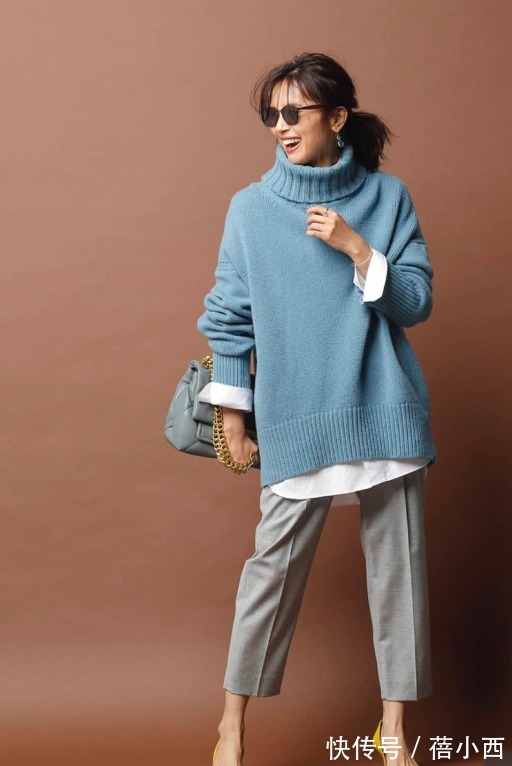 开叉裤|让人一眼就沦陷的早春毛衣穿搭,复古时髦还优雅,重新定位高级感