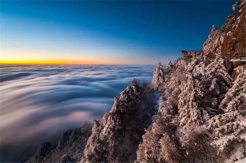 老君山|美炸了! 仿若天上宫阙, 雪后老君山雾凇云海, 琼楼玉宇美成仙境