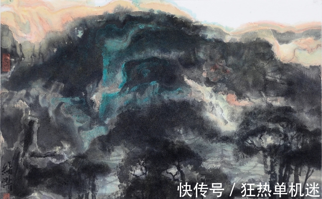 水墨山水画$李绪洪水墨山水画