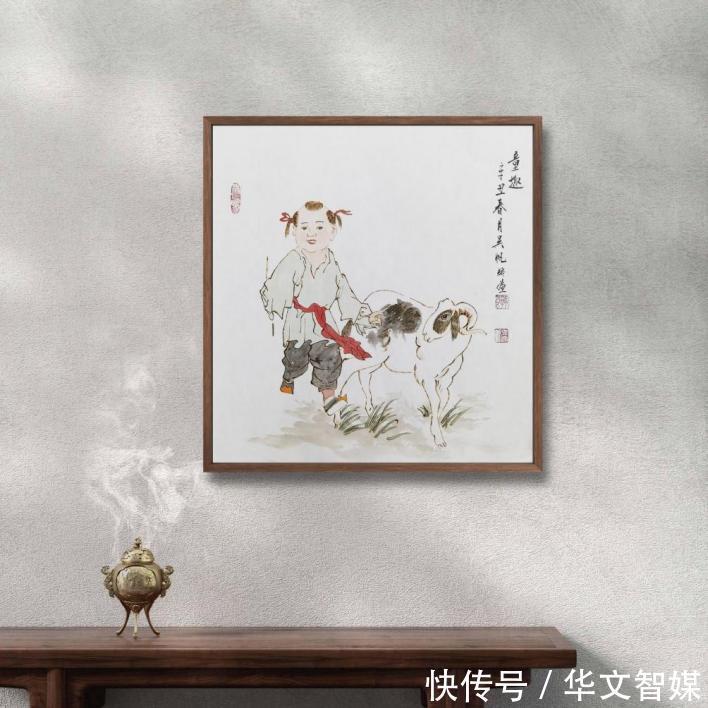 童趣图!家中挂上 大文创研究院 吴帆 童趣图,为家庭带来欢声笑语