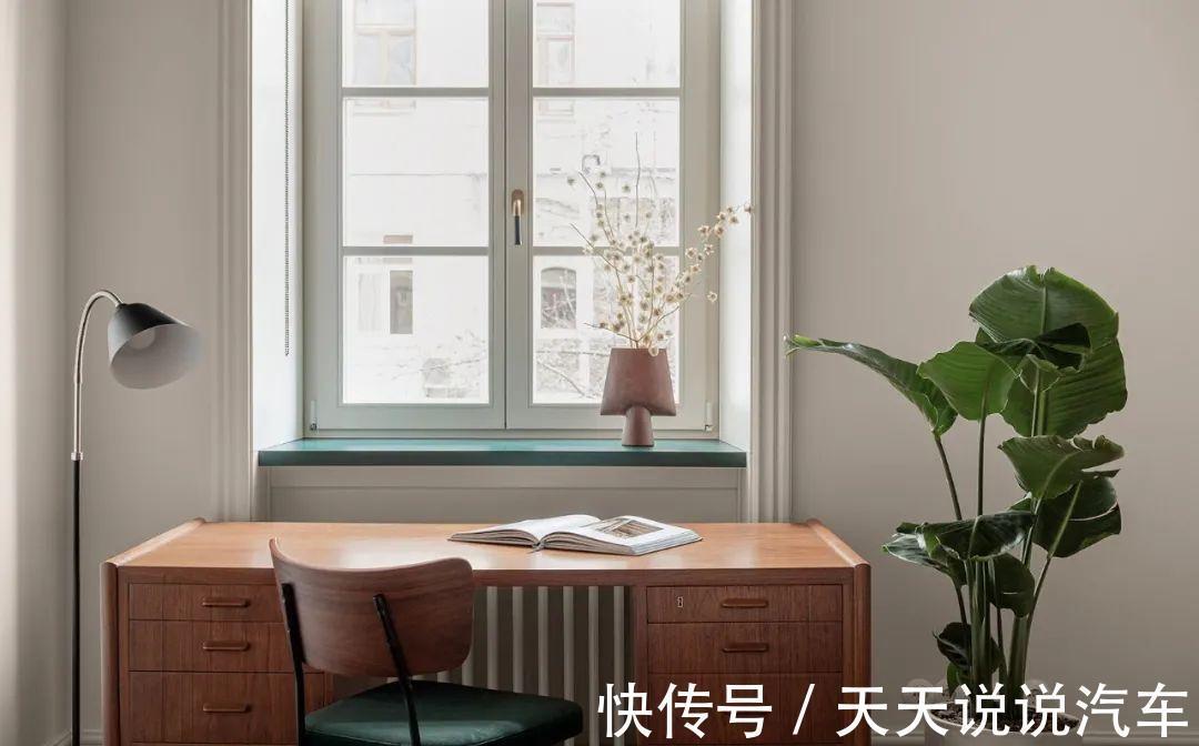 石膏线|57㎡极简,石膏线和复古家具,增加高级感;粉色卫浴间,太好看了