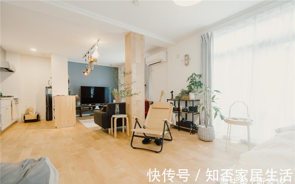 小家|日本80后上班族独居小家:40㎡面积两室改一室,全开放式设计太赞