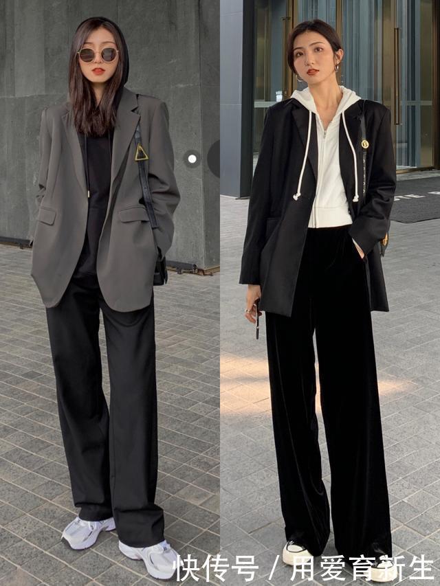西装外套里面穿什么,跟着这位时尚博主学起来,这样穿气质太飒了