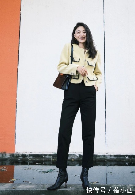 九分裤 微胖女生别乱穿裤子,小黑裤才最适合你,配毛衣、西装都很时髦