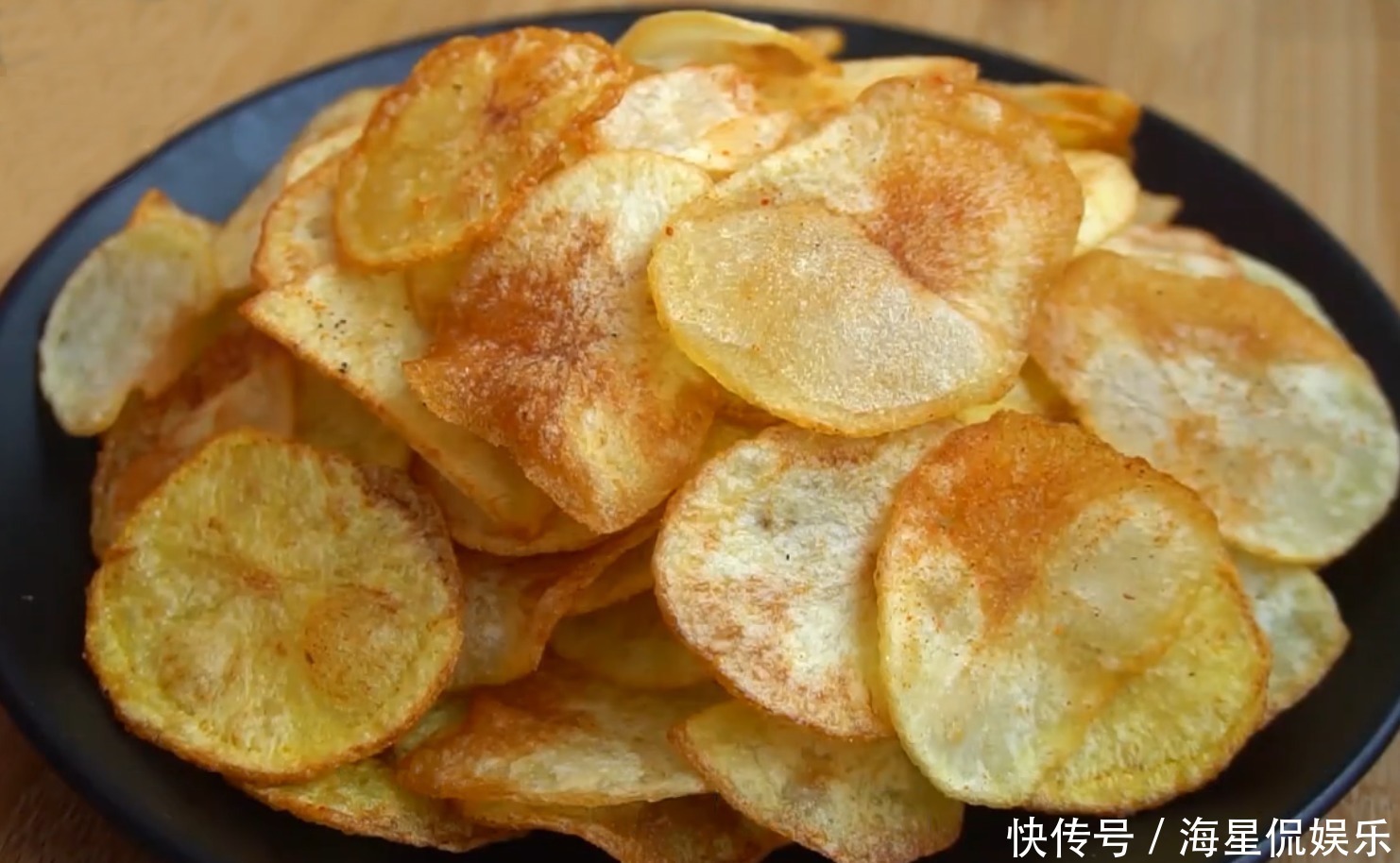 薯片|用土豆给孩子炸个薯片,做法简单,一口酥脆,不比超市卖的差