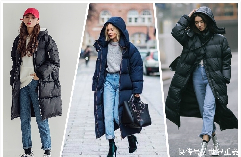 秋冬|黑色长款羽绒服,最时髦的秋冬穿搭,三分钟就能学会
