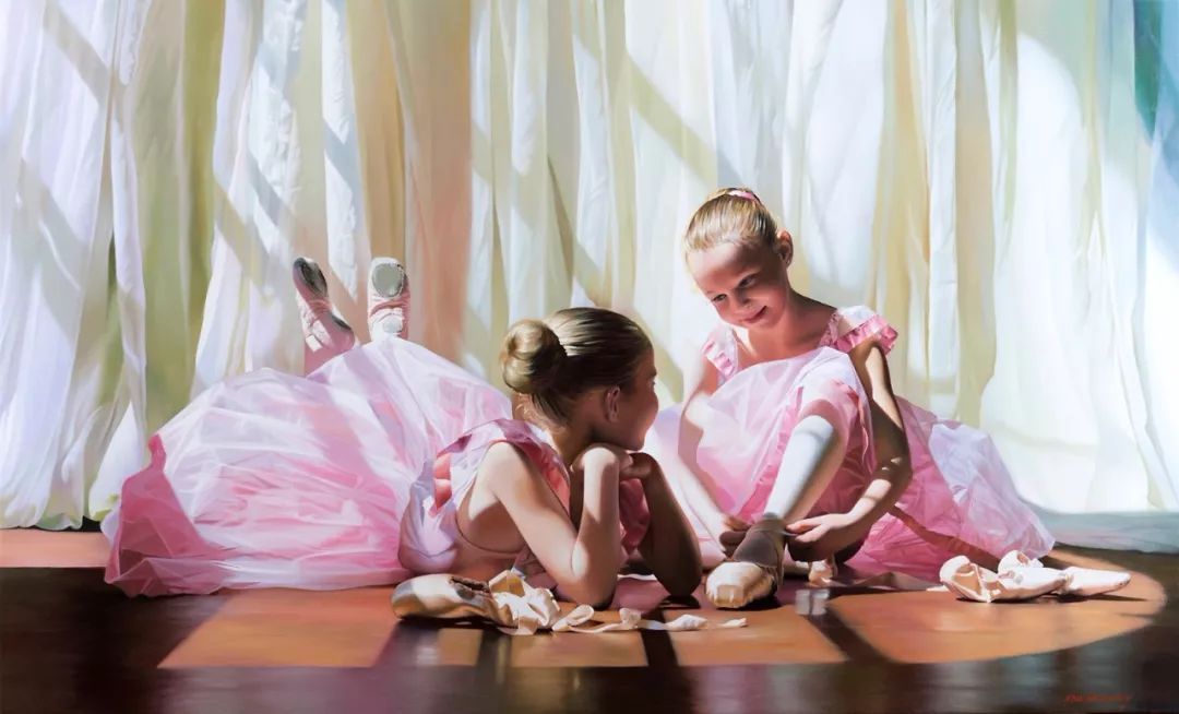 神韵&神韵优雅芭蕾舞者 油画 太奢美了!