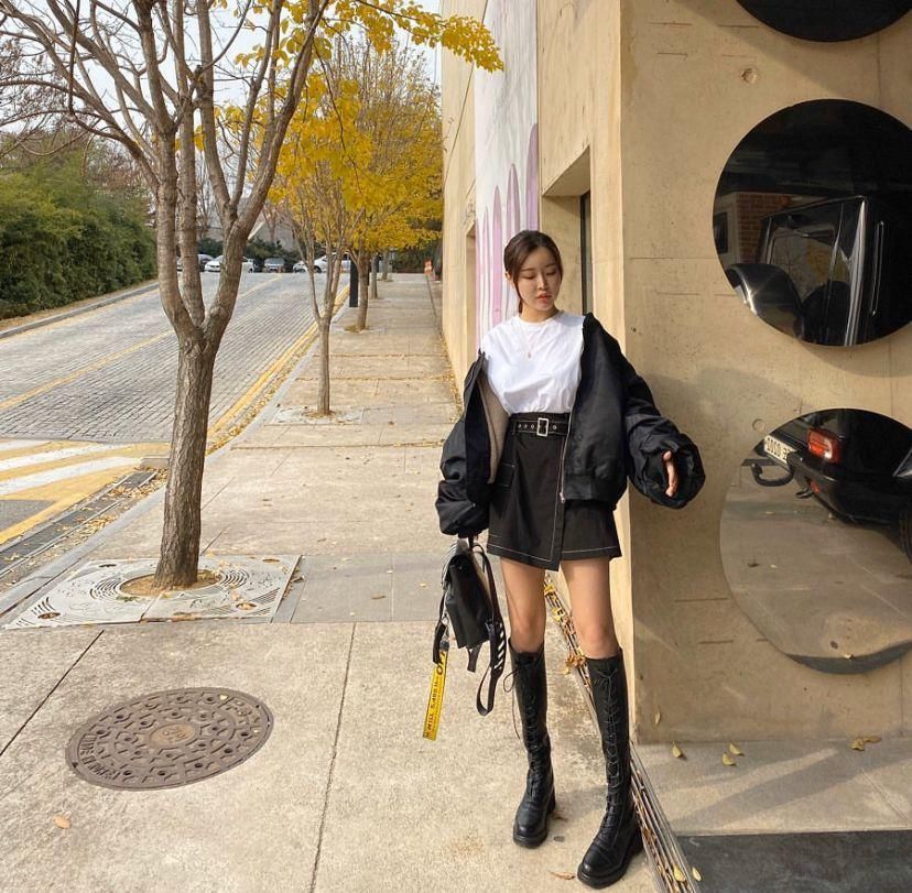 裙子 + 靴子 = 好看 + 洋气 ！