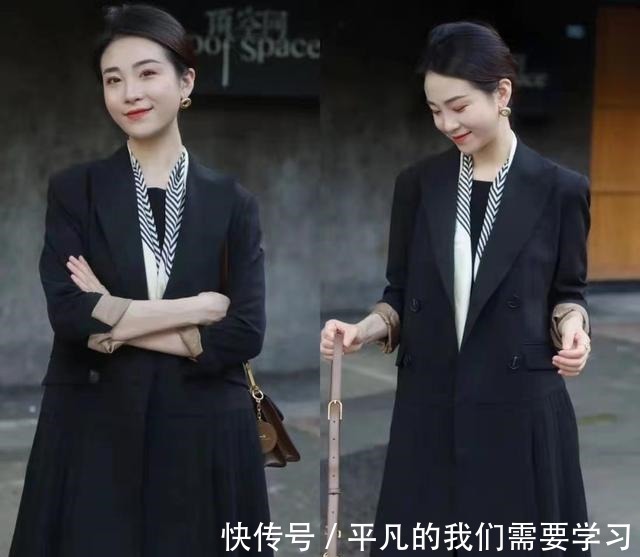 职场 这才是教科书级别的“通勤”穿搭，初秋职场Look，高级又体面！