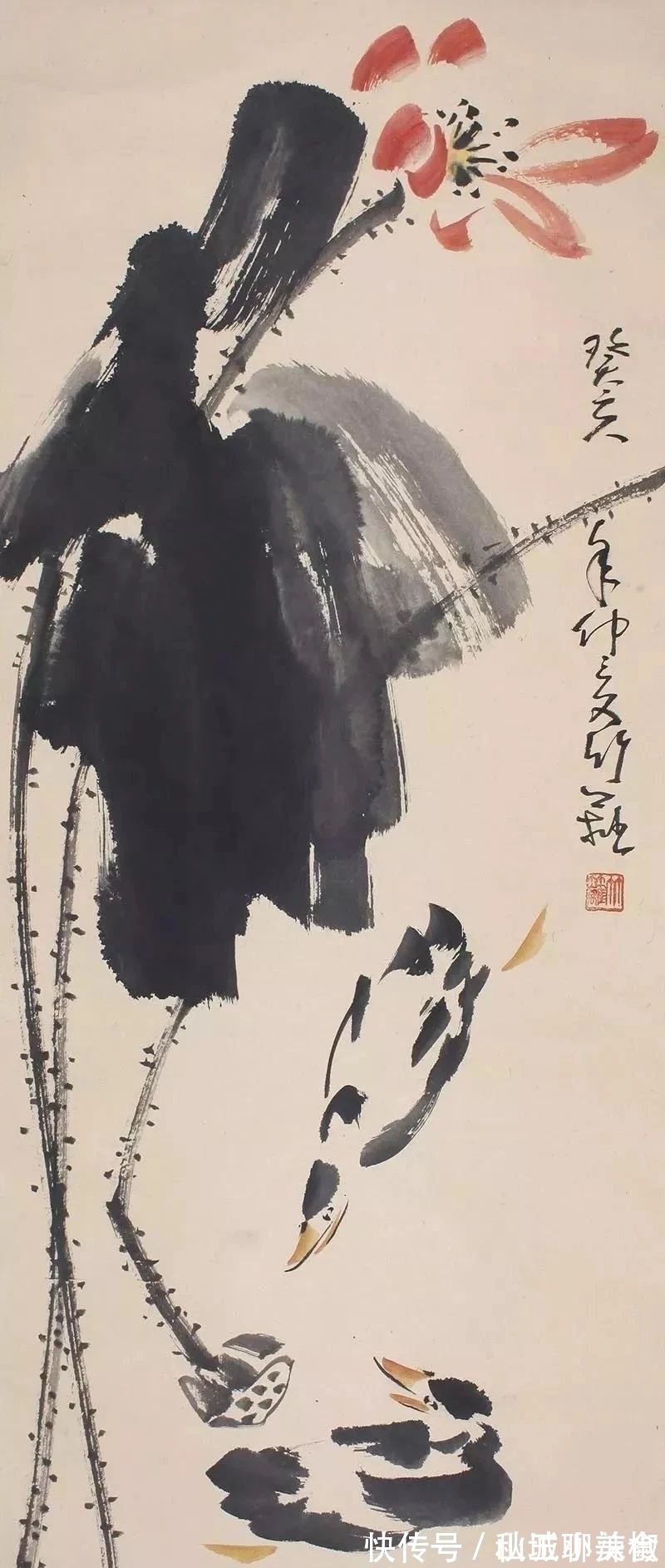 花鸟画@如果画画有“王”,他便是现代画鸭的一代“鸭王”|孙竹篱花鸟画