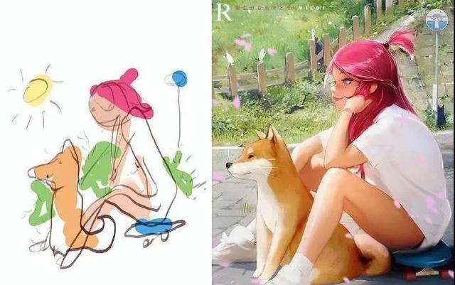 画师$儿子重新绘制妈妈的画,每一幅都是精品,这就是画渣和大神的区别!