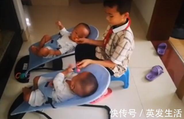老母亲|自从有了弟弟后,哥哥就成了“小暖男”,网友:也想拥有同款哥哥