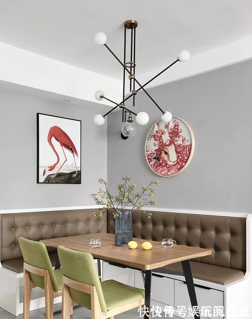 时尚|130㎡现代简约,书房天花是幅画,活力舒适好童趣