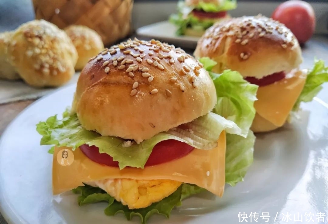 制作|教你制作奶香汉堡胚,一次发酵,松软香甜,营养健康放心吃