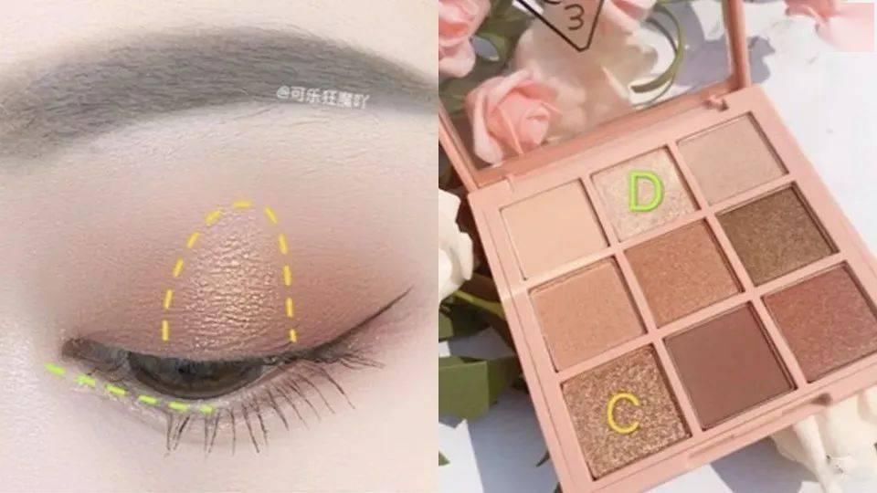 混血感|绝美渐层眼妆,实用九宫格眼影盘画眼影技巧公开!