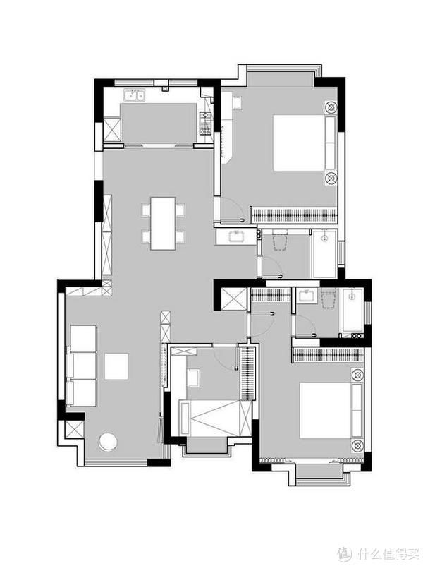 背景墙|南京夫妻129㎡的家，坚持全屋打满柜子，效果不是一般的大气实用