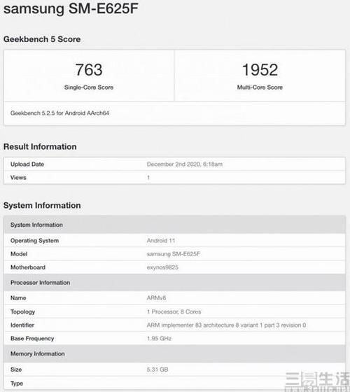 产品|三星新机 Geekbench 成绩现身，或为 Galaxy F62