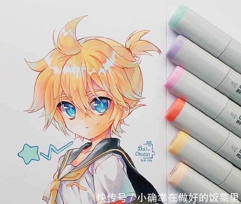 画师|马克笔绘制动漫角色，效果堪比电脑绘制，颜色清晰清淡