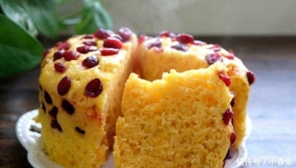 做个南瓜发糕当早餐,不用水不用油,松软还不粘牙