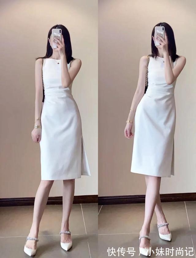 气质|“高跟鞋”,搭半身裙连衣裙,不用费力就能显高