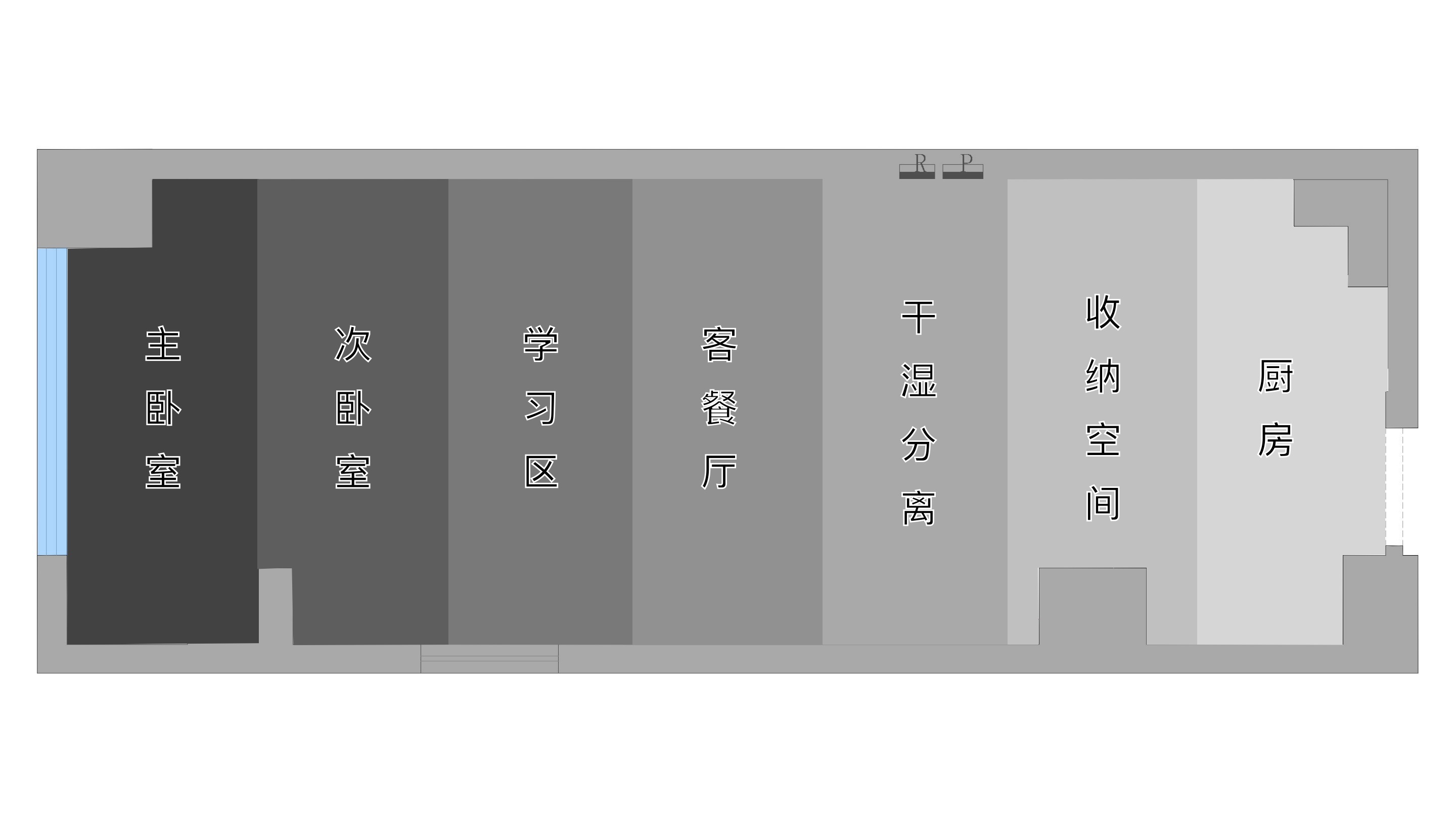 厨房|26平超小单身公寓爆改，一室一厅，超强收纳能力